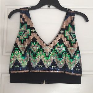 Sequin crop top